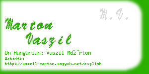 marton vaszil business card